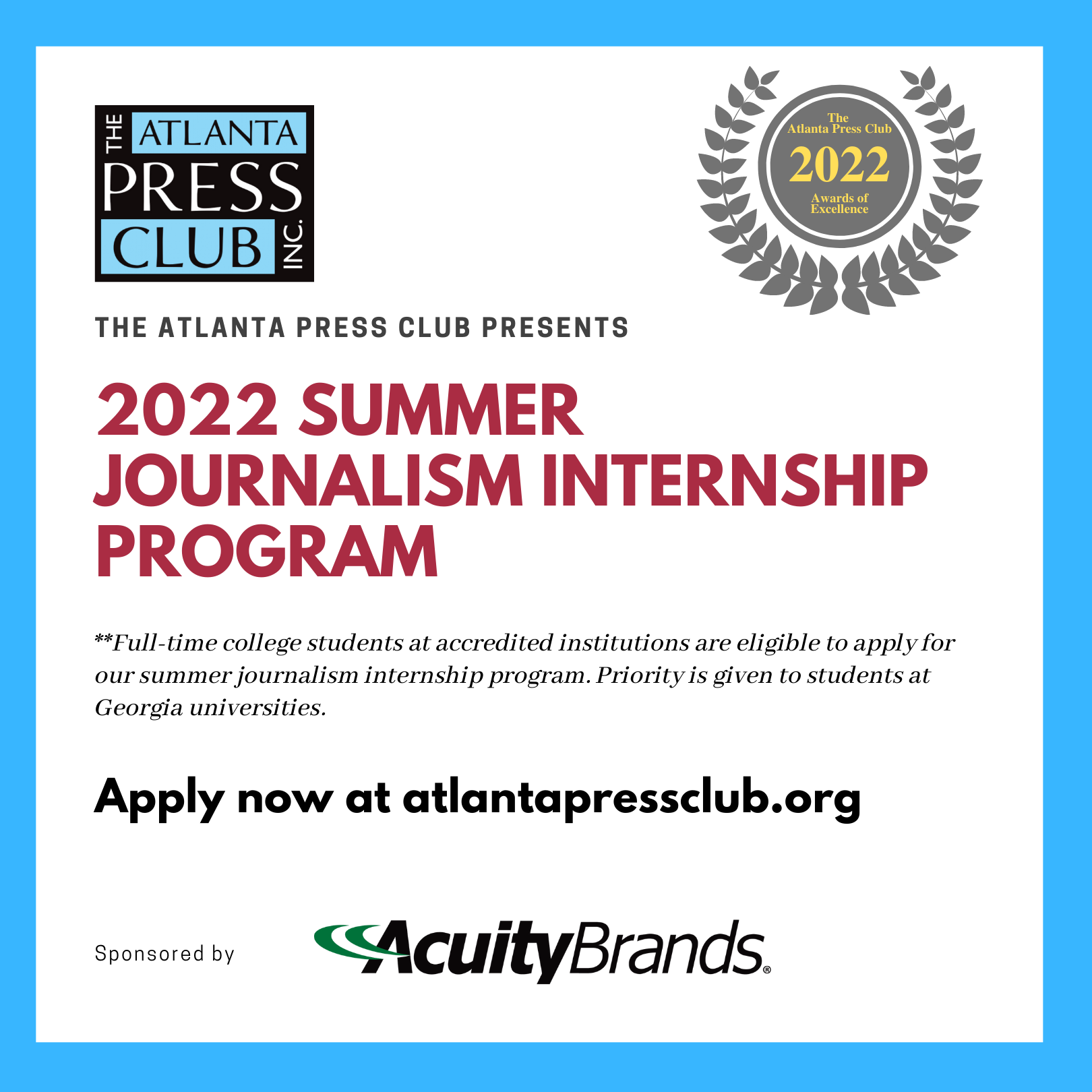 2022 APC Summer Internship Opportunities Atlanta Press Club